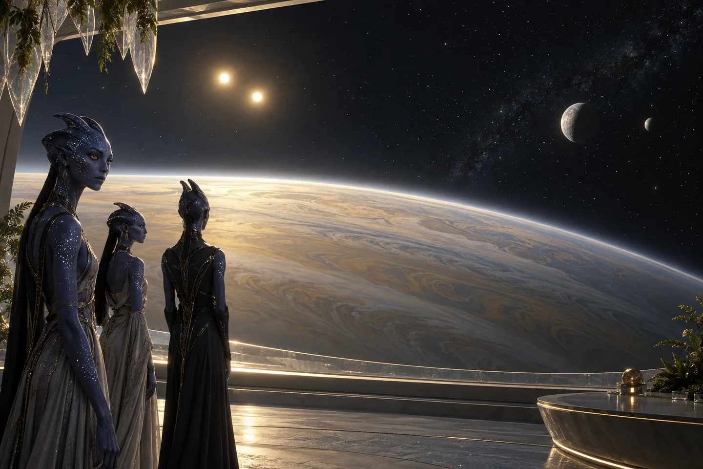 Imagined view associated with Kepler-34 b