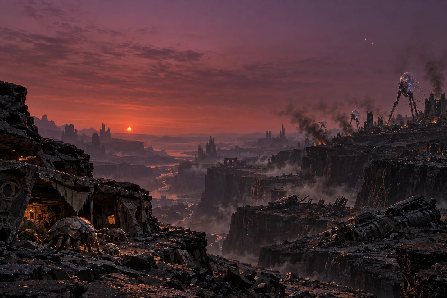 Under the red sun