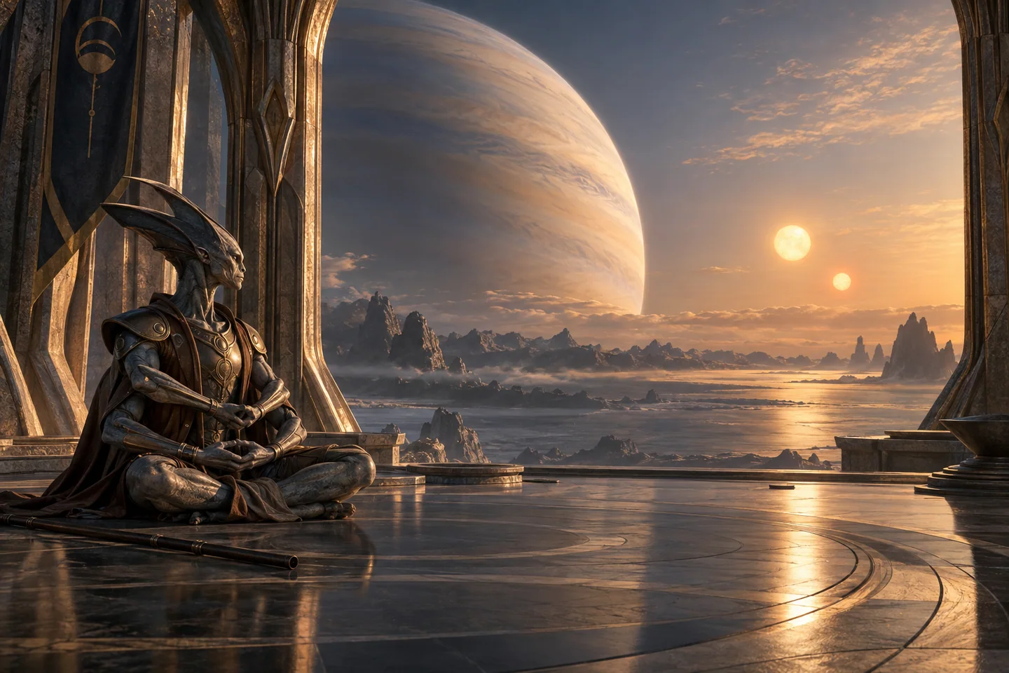 The stillness between suns